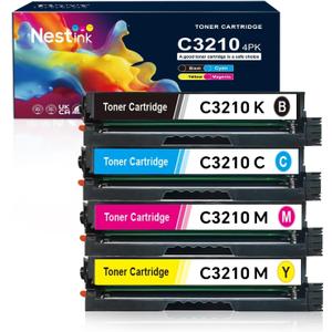 C3210K0 C3210C0 C3210M0 C3210Y0 Toner Cartridges (4-Pack, 1BK/1C/1M/1Y) Replacement for Lexmark C3224dw C3326dw C3426dw MC3224dwe MC3224i MC3326adwe MC3326i MC3426adw MC3426i