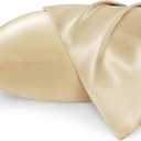 Bedsure King Size Satin Pillowcase Set of 2 - Champagne Gold Silky Pillow Cases for Hair and Skin with Envelope Closure, Similar to Silk Pillow Cases, Gifts for Women Men, 20x36 Inches (King (20" x 36"), 14 - Champagne)