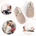 Women's Soft Curly Full Slippers - Memory Foam House Shoes Cozy Loafer with Polar Fleece Lining Indoor Lightweight House Slip-on (White)