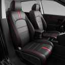 PTYYDS Seat Covers Compatible with 2023-2025 Honda CRV Seat Covers Red Carbon PU Leather Car Full Set Protector Replacement for 2023 2024 2025 Honda CRV Accessories
