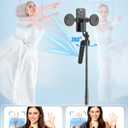 Vlogging Kit for iPhone/Android, 63Auto Face Tracking Tripod for iPhone with Light, Wireless Microphones, Scrolling Remote Control for TikTok, Content Creator Kit for YouTube Starter