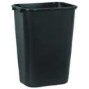 Rubbermaid Commercial Products Deskside Wastebasket/Trash Can, 10.25-Gallon/41-Quart, Black, Plastic, Garbage Can for Home/Office, Fits Under Desk/Sink/Cabinet