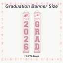 3 x Graduation Decorations 2026 - Pink Graduation Door Banner Congrats Grad Class of 2026 graduation Banner for 2026 Graduation Party Decorations