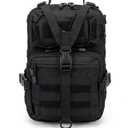 SMONT Black Tactical Sling Bag - MOLLE Compatible Daypack, Small Durable Backpack for Hiking, Commute, Work/EDC - Assault Range Bag Crossbody Chest Pack Single Shoulder Pack in Black