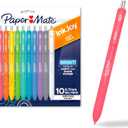Paper Mate InkJoy Gel Bright Pens, Medium Point (0.7mm), Retractable, Assorted Brighter Colors, 10 Count - Colorful, Office Supplies, Journaling, Doodling