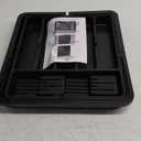 Homecor Silverware Organizer - Expandable Large Kitchen Drawer Organizer Utensil Organizer with 2 Removable Knife Blocks, 22"x 19"Cutlery Tray Drawer Dividers for Kitchen Flatware(6-9 Slots) (Black)