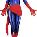 Womens Girls Superhero Cosplay Costume Halloween Spandex Jumpsuit Costume 3D Style Cosplay Suit (Large, Adult)