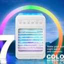Portable Air Conditioners, Mini Air Conditioner Personal Evaporative Air Cooler with 4 Speeds 7 Colors, 600ML Portable Ac Unit Fan 2 Cool Mist Cooling Fan for Room Office Car