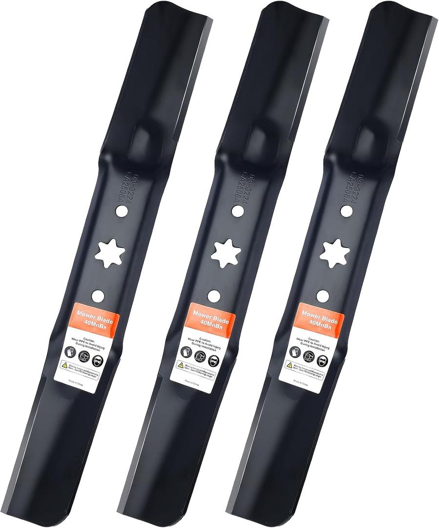 3 x 942-05056A ZT1-54 Mower Blades with 6 Star Hole for Cub Cadet Ultima ZT2-54 XT1-54 XT2-54 Zero Turn Troy Bilt Mustang 54 inch Cut Deck Lawn Tractor Repalce 942-05056-X (High Lift)