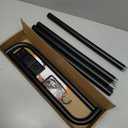 Black Curtain Rods for Windows 4890Inch(47.5ft) Heavy Duty Wrap Around Blackout Curtain Rods,Adjustable Room Darkening Drapery Rod for Bedroom, Living Room, Sliding Door & Outdoor Patio