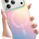 JETech Iridescent Case for iPhone 17 Pro Max 6.9-Inch Compatible with MagSafe, Cute Unique and Aesthetic Design, Colorful Fluorescent Translucent Back Shockproof Phone Cover (Iridescent)