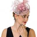 Haojing Women's Organza Church British Fascinator Bridal Tea Party Wedding Hat Summer