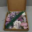 Floweroyal 2 Layers Artificial Flowers Combo Purple Flowers Mix Silk Flowers Dahlia Roses with Stems for Wedding Bridal Bouquets, Baby Shower, Floral Arrangement, Table Centerpieces (Full)