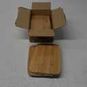 Yinkin 10 Pcs Bulk Wood Cutting Board Bamboo Wooden Chopping Board Charcuterie Serving Tray Laser Engraving Blanks for Pizza Bread Cheese Kitchen DIY Christmas New Year Housewarming Gifts, 6" x 9"