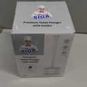 MR.SIGA Toilet Plunger with Holder, Heavy Duty Toilet Plunger and Holder Combo for Bathroom Cleaning, White