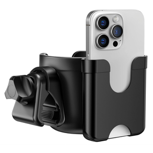 Guiseapue 1 Packs Cup Holder for Walker: Stroller Cup Holder Attachment with Phone Holder, Wheelchair/Stroller Accessories for Uppababy, Nuna, Doona, Bike, Scooter, Baby Travel Essential