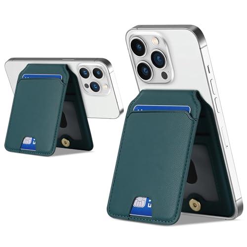 Cavor Compatible with Magsafe Wallet Magnetic Wallet for iPhone 17/16 Pro Max/14 Pro/15/14 Plus/13/12 Mag Safe Card Holder,Phone Card Holder Credit for iPhone 15/13/12,Green
