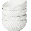 Sureasy Ceramic Cereal Bowls Set of 425 oz White Soup Bowls for Kitchen, Perfect for Soup, Pasta and Salad, Microwave & Dishwasher Safe