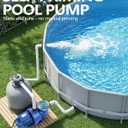 LuxBlue 1.5HP In/Above Ground Pool Pump | Powerful Self-Priming Pool Pumps | Max 6060GPH, 52FT Head Lift for Energy Efficient Water Circulation & Filtration, Includes 1.25"/1.5"/2" Hose Connectors