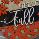 3D Spring Welcome Sign for Front Door, 11.8" Wooden Spring Floral Door Hanger, Outdoor Indoor Flower Wreath Wall Hanging House Decor, Green Yellow March Seasonal Front Porch Home Decorations