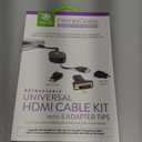 ReTrak® Retractable Standard HDMI® Cable with Mini, Micro, and DVI Adapters, 5 Ft. in Black