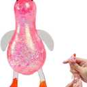 Cute Duck Squishy Sugar Stress Ball,Soft Duck Stress Relief Sugar Ball Toys and Moldable Slow Rise Relaxing Sensory Fidget Stress for Anxiety Relief(Pink)