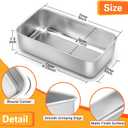 E-far Loaf Pan Set of 4, 9x5 Inch Stainless Steel Bread Loaf Pan, Metal Bakeware for Baking Bread Cake Meatloaf Brownies, Healthy & Non Toxic, Easy Release & Dishwasher Safe