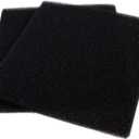 AQUANEAT 2 Pack Aquarium Bio Sponge Filter Media Pad Cut-to-Size Open Cell Foam Sheet for Fish Tank Sump (9" x 9" x 0.5") Black