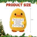 5 x Cute Handmade Positive Crochet Animals Duck, Funny Emotional Cheer Support Knitted Tiny Duck Potato Doll for Women Men Her Him
