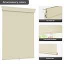 LazBlinds No Drill Blackout Roller Shades, 26.5" W x 72" H, Beige