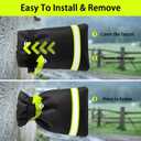 HOZELIN Outdoor Faucet Covers for Winter Freeze Protection 2Pack, 5.9" W x 8.25" H Heavy Duty Waterproof Insulated Spigot Covers for Outside Taps & Hose Bibs, Frost Proof, Easy Install (Black)