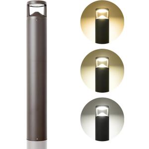 OSTEK LED Bollard Landscape Lights 24W 42Inch Outdoor Modern Pathway Light, 3CCT Selectable (3000K/4000K/5000K) IP65 Rated Commercial Landscape Lighting Fixture for Garden, Pathway, Driveway, 120-277V