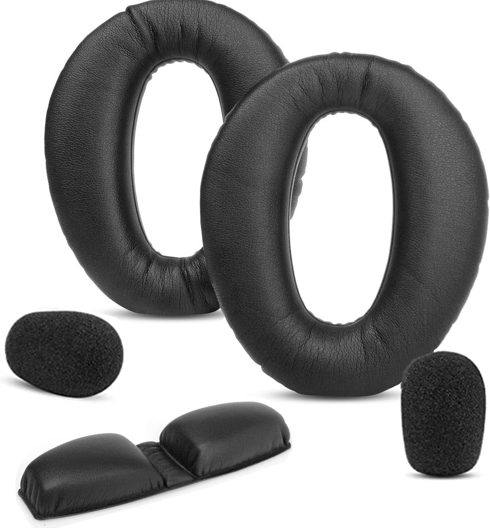 Replacement Earpads Cover Compatible with Lightspeed Aviation Zulu/PFX/Zulu 2 Aviation Headset Ear Cushions Headband Parts (Suit)