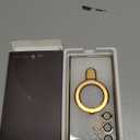 Compatible with Samsung Galaxy S24 Ultra Case with Magnetic Ring Stand [Compatible with Mag-Safe] [Full Camera Lens Protector] Plating Clear Phone Case for S24 Ultra 6.8", Gold