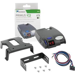 Tekonsha 90160 Primus IQ, Proportional Brake Controller for Trailers with 1-3 Axles, compatible with Ford, GM, Chevy, Dodge, RAM, Toyota, Jeep. Wiring Harness Sold Separately.