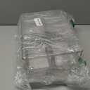 mDesign Plastic Stackable Kitchen Storage Drawer Organizer Bin with 2-Tier Tray for Cabinet, Pantry, Drawer, Refrigerator, Freezer - Hold Utensils, Flatware, Appliances - Ligne Collection - Clear (12 x 8 x 3 (Pack of 1) - 2-4 Compartments)