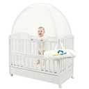 KinderSense - Baby Safety Crib Tent - Premium Toddler Crib Topper to Keep Baby from Climbing Out - See Through Mesh Crib Net - Mosquito Net - Pop-Up Crib Tent Canopy