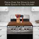 Rock & Branch 30" x 20" Acacia Wood Extra Large Cutting Board, Stove Top Cover or Over the Sink Chopping Block, Noodle Board and Giant Charcuterie Serving Tray