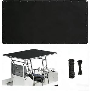 1200D T Top Canvas Replacement for Center Console, Fits 61" x 44", Black | Heavy Duty Waterproof T Top Canvas with Storage Bag,Durable Marine-Grade Fabric for T-Top Protection