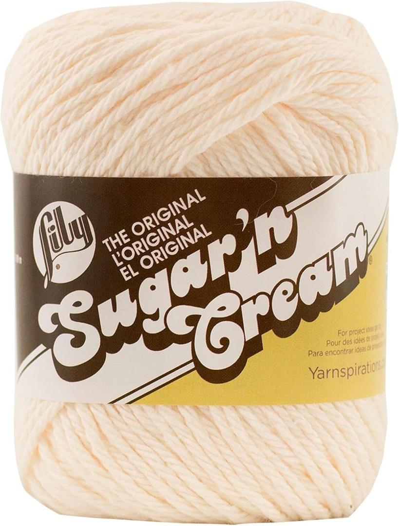 Sugar'n Cream Yarn Solids-Soft Ecru