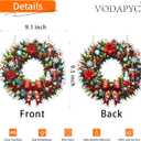 VODAPYC Christmas Wreath Diamond Art Hanging Kits for Adults | Xmas Acrylic DIY Special Shaped Diamonds Art Windows Pendant Ornament