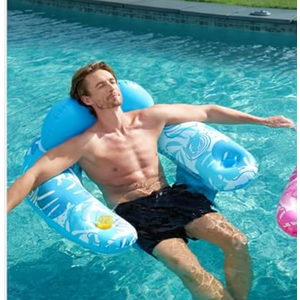 SLOOSH Inflatable Pool Floats Adult, Pool Chairs with Cup Holders,X-Large Blow up Floats Chair,Hammock Noodle Mat for Relaxing Summer Water Fun Swimming Party Beach