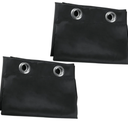 Blackout Window Curtain Panels Insulated Fabric Drapes for Living Room Bedroom, Black Sliding Curtain Set of 2