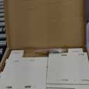 Under Desktop Drawer Storage Box, 2 Pcs 8.7 Inch x 6.1 Inch x 1.37 Inch White Plastic for Home and Office Storage (Large)