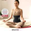 Nebility Waist Trainer for Women Corset Shapewear Tummy Control Body Shaper Girdle Waist Cincher Postpartum Belly Band(Medium, Black) (Black)