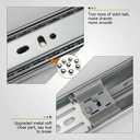 LONTAN 22 inch Heavy Duty Soft Close Drawer Slides 1 Pair Full Extension Ball Bearing Drawer Glides Side Mount Cabinet Rails with Rear Mounting Brackets 100lb Capacity