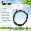 Funhoon Clutch Cable 54510-VL0-P01 68 INCH for Honda HRR216K8(VKAA, VYAA) HRR216K9(VKAA, VLAA, VYAA) Walk-Behind Lawn Mowers