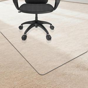 Office Chair Mat for Carpet and Hardwood Floors, 48 x 36 Inch, 0.15" Thick, Heavy Duty Hard Chair Mat Non-Slip with 8 Pads, Odorless, Easy Clean