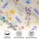 Wildflower Satin Pillowcase for Women, Pastoral Style Silk Pillowcase with Zipper, Cooling Satin Pillow Covers for Hair and Skin, Standard Size, Warm Living Home Decoration, 20x26 Inches