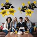 2 x 6Pcs Graduation Foil Balloons Include Black Grad Cap Balloon for Graduation Party Supplies, Grad Balloon Class of 2026, and College High School Graduations Party